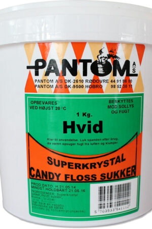 Candyfloss Sukker – Hvid (Vanilje) 1kg.